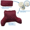 thumbnail image 3 of Home Soft Things DO-IT-YOURSELF Velvet Quilted Bedrest Pillow - Deep Claret-2 - 20" x 18" x 17", 3 of 10