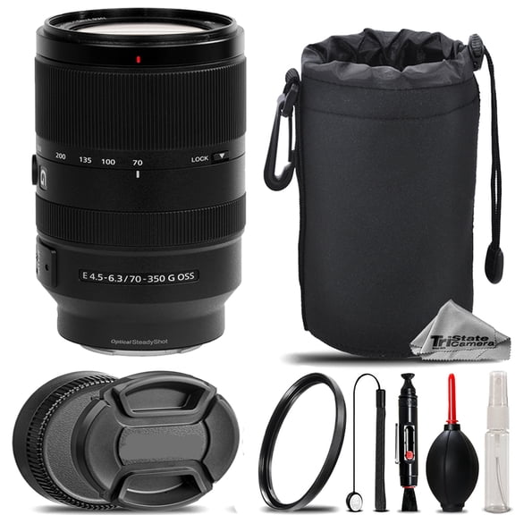Sony E 70-350 F/4.5-6.3 G OSS Lens   UV Filter  Lens Pouch- Basic Kit (International Version)