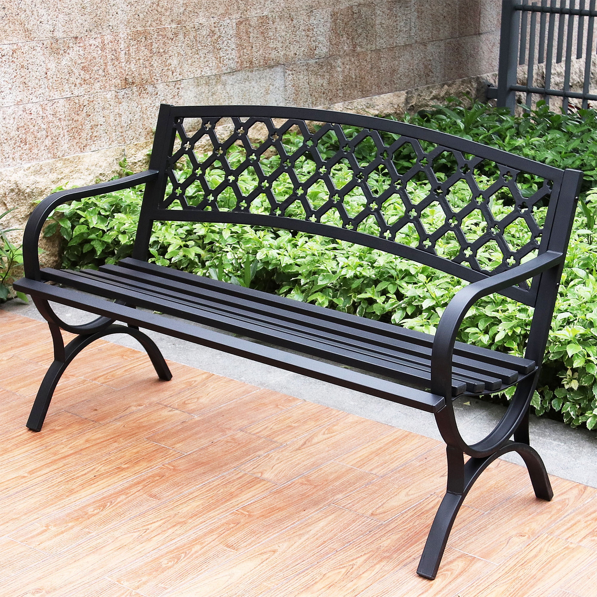 ABBLE STEEL GARDEN BENCH - Walmart.com - Walmart.com