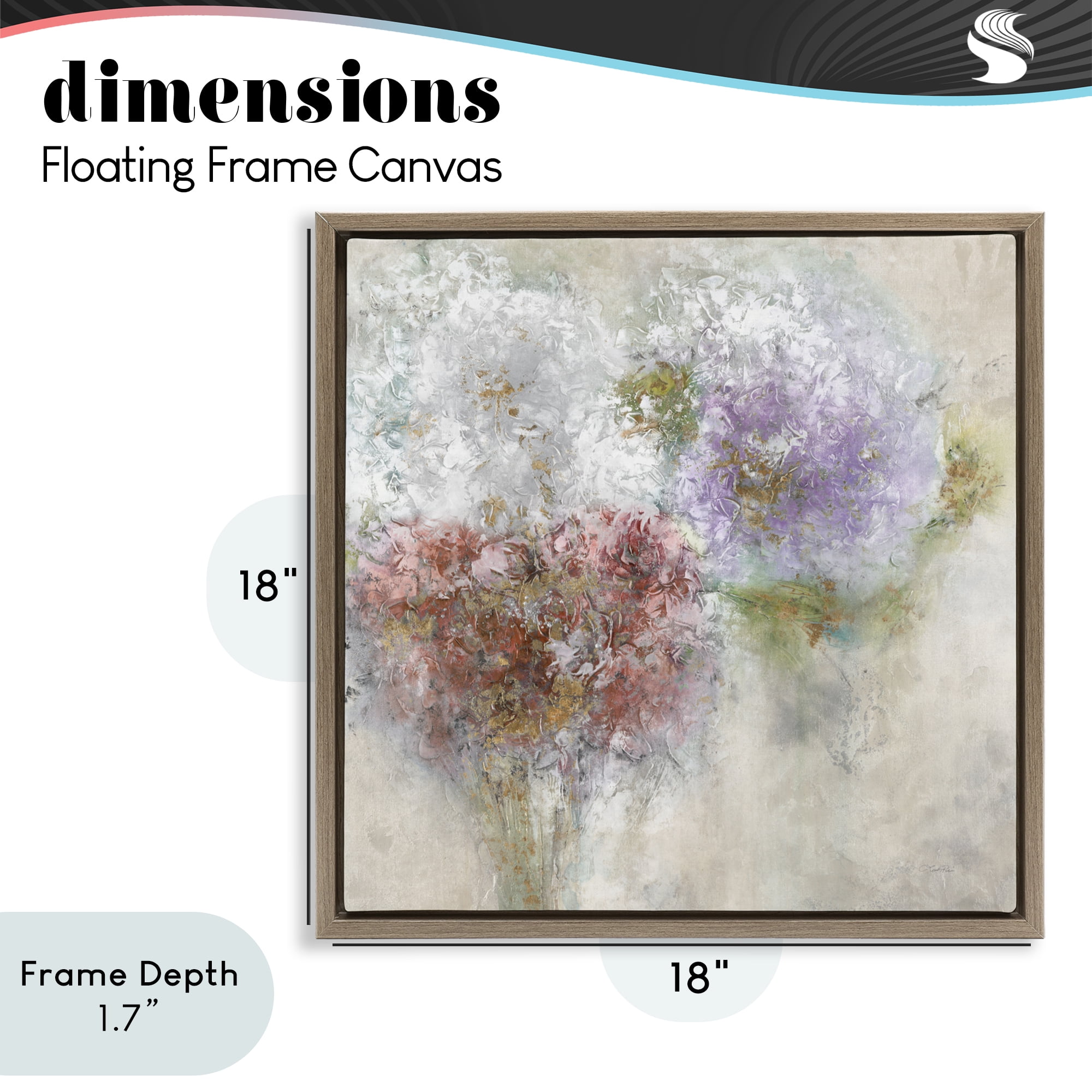 Stupell Industries Dappled Visuals Flowers Brown Framed Floater Canvas Wall Art, design by Leah Rei