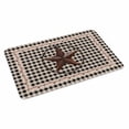 thumbnail image 4 of Farm Plaid Door Mat Indoor Outdoor,West Texas Star Rustic Farmhouse Black Brown Non Slip Welcome Mat with Rubber Backing,Absorbent Fabric Front Door Mats Entryway Rug for Home Patio Entrance 16"x24", 4 of 9