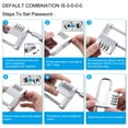 thumbnail image 4 of Unique Bargains Cabinet Password Padlock Adjustable Long Shackle Lock 4 Digit Combination Lock Gym Locker Lock, Silver, 4 of 7