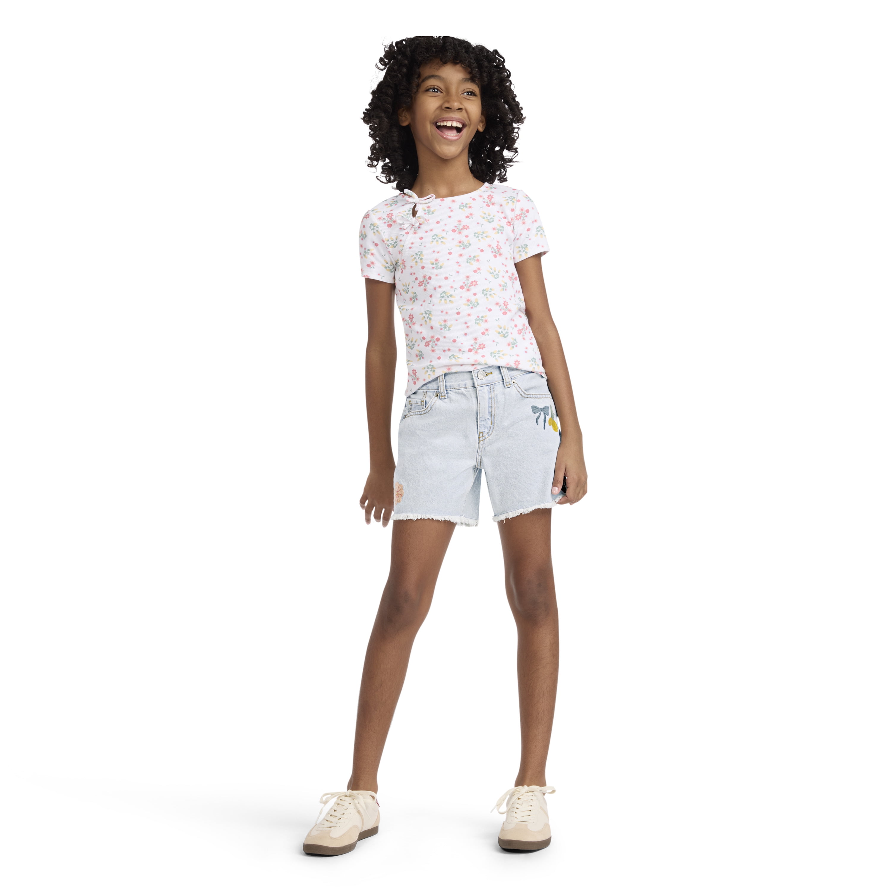 Levi Strauss Signature Girls Midi Denim Shorts, Sizes 5-18