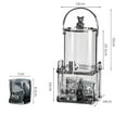 thumbnail image 2 of DOLITY Distributeur de Boissons Glacées Seau à Boissons 3L en Verre avec Robinet, 2 of 9
