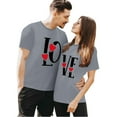 thumbnail image 4 of Valentine's Day Floral Print Short Sleeve T Shirt For Men And Women Trendy Casual Top For Youth And Teens Womens Long Sleeve Spandex T Shirt Loose Casual T Shirt Womens Athletic Tee Women Summer, 4 of 5