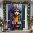 thumbnail image 5 of Colorful Beads Mardi Gras Banner Ornate Mask Carnival Display Red Lobster Purple Background Lobster Backdrop for Mardi Gras Party Carnival Celebration Festival Decoration, 5 of 9