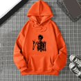 thumbnail image 2 of Aihuaihua Women Halloween Skeleton Hoodie Pullover Cozy Oversized Sweatshirt Casual Loose Fit Hooded Top Orange, 2 of 3