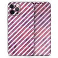 thumbnail image 5 of DesignSkinz White Slanted Lines Over Pink and Purple Grunge Surface Full-Body Skin Decal Wrap Cover for iPhone 15 Pro Max, 5 of 9