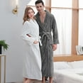 thumbnail image 5 of Zoeecloth Men Women's Robes Long Fleece Bathrobe Plush Robe Soft Winter Warm Pajamas Loungewear M-3XL, 5 of 8