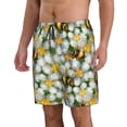 thumbnail image 2 of Bixox Men's Bees and Flower printing Casual Classic Fit Short Summer Beach Shorts, 2 of 6
