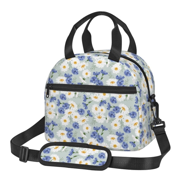 Balery Daisies Flowers Bolsa de Almuerzo Impresa, Caja de Almuerzo Reutilizable, Bolsa Térmica Aislada para Almuerzo, Bolsa Antiderrames