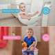 thumbnail image 4 of Asiento de inodoro portátil para viajes de niños pequeños (búho rosa) - Asiento de inodoro plegable antideslizante para entrenamiento de orinal para niñas y bebés, 4 of 5