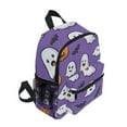 thumbnail image 2 of FORMRS School Backpack with Front Zippered Pocket 12" Student Travel Daypack, Halloween Ghosts Purple, 2 of 6