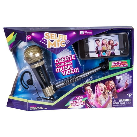 SelfieMic with Adjustable Selfie Stick