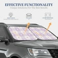 thumbnail image 4 of Kll Floral Purple Buffalo Plaid Windshield Sun Shade 2-Piece Foldable Car Front Window Sunshade For Most Sedans Suv Truck- Medium, 4 of 7