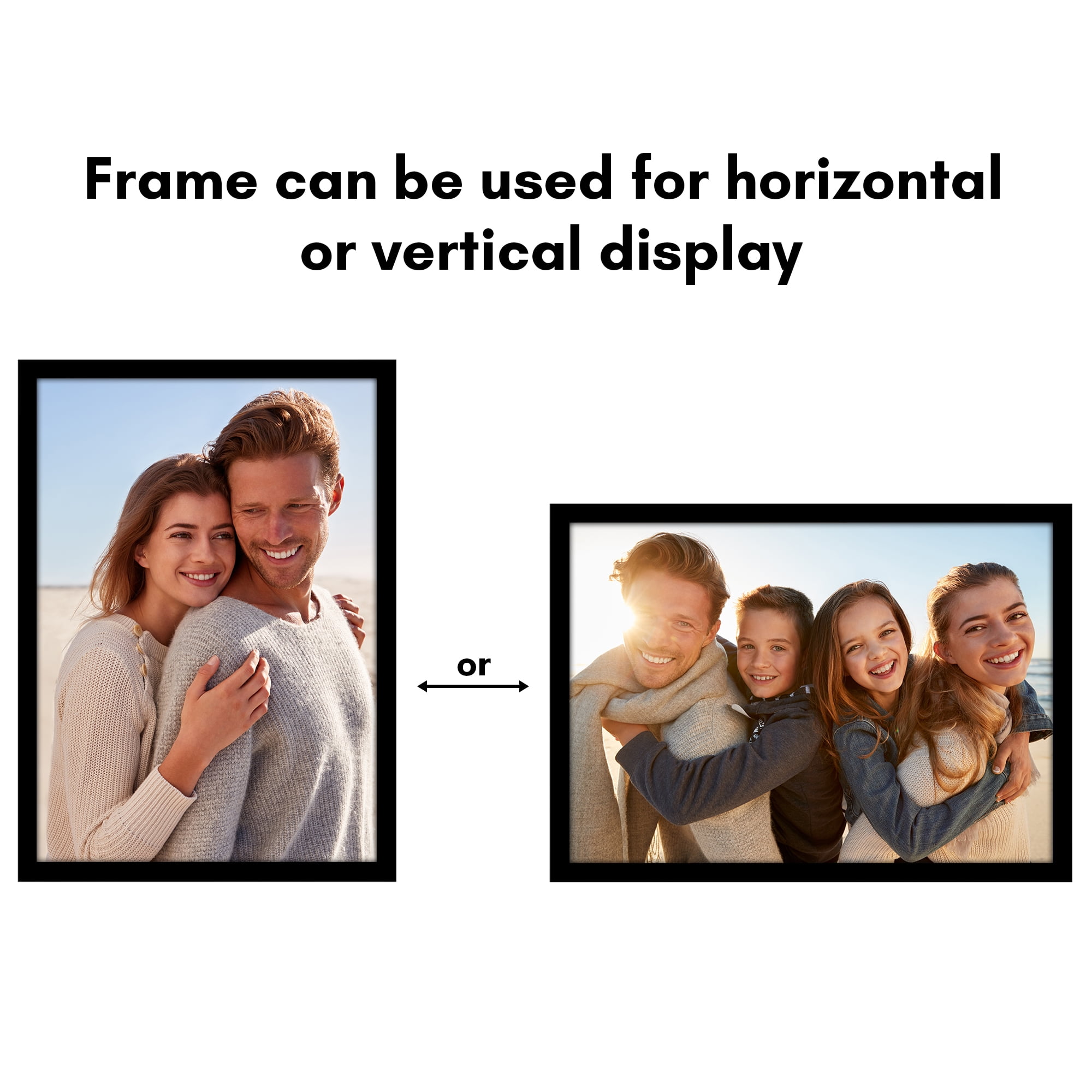 Americanflat 19x27 Poster Frame with Polished Plexiglass Wide Photo Frames Made Vertical Horizontal - Black