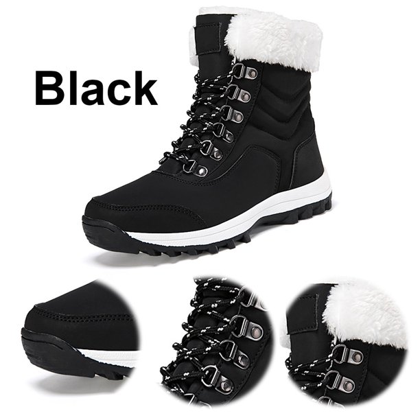 Booties Tobillo Botas Nieve Con Encaje Forrado Pieles Forradas para Mujeres Al Aire Libre