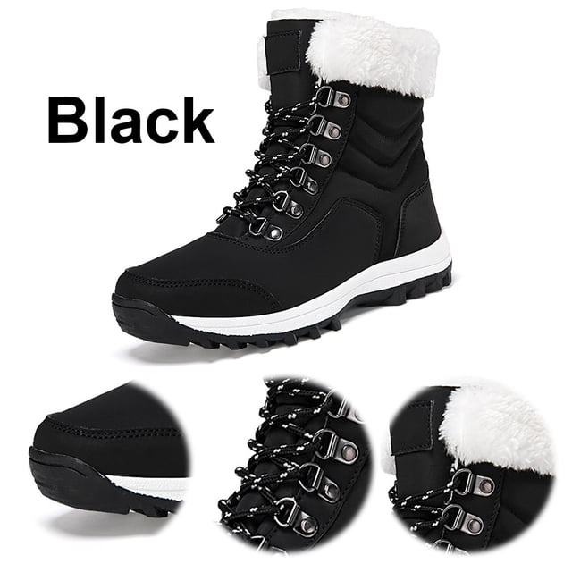 Botas Nieve para Mujeres Calientes Pelaje Forrado Invierno Interiores Al Aire Libre