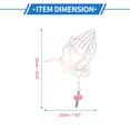 thumbnail image 4 of Unique Bargains Reflective Bumper Decal Multicolor Laser Square Prayer Gesture Pattern Reflective Car Sticker Personalized Decoration Vehicle Body or Door or Window, 4 of 7