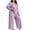 Purple, variant on Cmfcve Womens Plus Size 2 Piece Pajama Sets Long Sleeve Tops & Wide Leg Pants Fall Loungewear Set