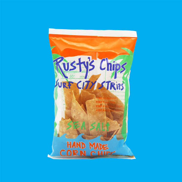 Rusty's Handmade Tortilla Chips, Original Sea Salt Tortilla Chips 4oz Bags, 12ct