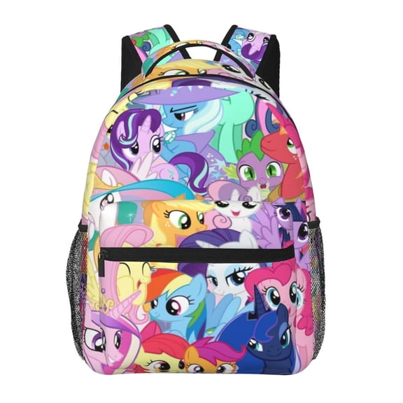 Cartoon My Cute Lit-tle Po-n-y Backpacks Large Capacity Travel Backpack Book Bag Laptop Bag Lightweight And Durable School Daypack For Women Men Multifunctional Bag