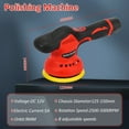 thumbnail image 4 of Lustradoras Pulidora de búfer inalámbrica para automóvil, pulidora sin escobillas con batería recargable de litio de 12 V con velocidad variable, 8 velocidades variables 5500 RPM para pulidora/pulidor, 4 of 8