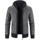 thumbnail image 1 of ZHAOCHENG Suéter de punto con capucha y forro polar grueso de invierno para hombre - Entrega rápida_SZX M Gris oscuro, 1 of 5