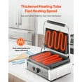 thumbnail image 2 of VEVOR Commercial Panini Grill, 1800W Electric Sandwich Panini Maker, Stainless Steel Sandwichs Press with Handle and Temp Control, 13.5x9.3 in Full Grooved Enamel Plate, for Hamburger Steak Bacon, 2 of 9