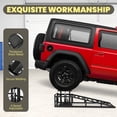 thumbnail image 2 of Hydraulic Car Ramps with wheel, 2 Pack Car Ramp High Lift, 11000LBS Automotive Truck Cars Service Ramps, Low Profile Oil Change Ramps with Support Jack for Car Truck Trailer Garage Repair (Black), 2 of 7
