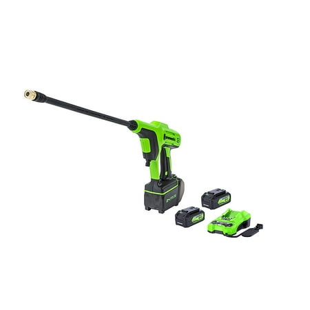 Greenworks - 24V 600-PSI 0.8 GPM Cordless Power Cleaner with (2) 2.0 Ah Batteries and Charger - Green