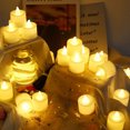 thumbnail image 4 of Kuymtek Velas de té sin llama de 6 uds. Velas de té parpadeantes que funcionan con pilas (B), 4 of 9