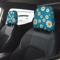 thumbnail image 2 of Kdxio Daisies Flowers Pattern Print 2 Piece Car Head Rest Covers Set Auto Front/Rear Seats Headrest Cover Universal Fit Most Cars,Sedan, SUV, 2 of 9