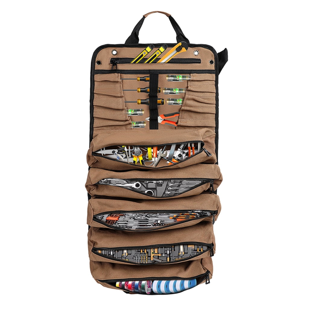 JZROCKER Professional Hardware Tool Pouches Lightweight and Compactly Roll Tool Bag for Outdoor Activities Travel Convenience