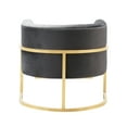 thumbnail image 4 of Magnolia Tufted Back, Gold Frame Grey Velvet Arm Chair by TOV Furniture, 4 of 7