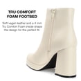 thumbnail image 4 of Journee Collection Womens Mollie Square Toe Platform Ankle Booties, 4 of 7