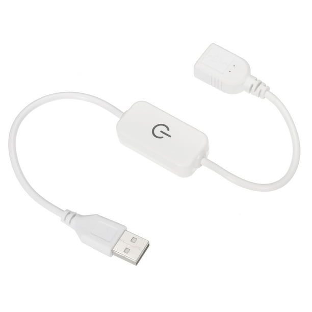 Uxcell 5V 3A USB Inline Tact Dimmer Switch Control Single Color LED ...