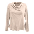 thumbnail image 4 of Womens Henley Long Sleeve T Shirts Casual Loosse Tops Women's Going Out Tees, 4 of 4