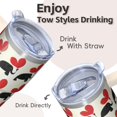 thumbnail image 4 of 20oz elephant Themed Tumbler with Handle Functional Travel Cup elephant Lover Gift Top Rated Mother's Day Easter Gift for elephant Lovers Women Men, 4 of 6