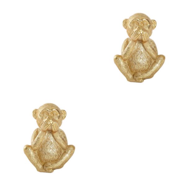 Toystoory No Evil Monkeys Figurines for Home Sculptures Statues Decor 2piezas No hables cosas malas
