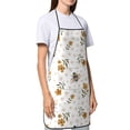 thumbnail image 3 of Zufioo Bees And Flowers for Lock Hem Apron with Pockets, Stain and Oil Proof Tie-down Apron for Cooking Barbecue Restaurant, Unisex-One Size, 3 of 9