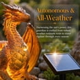 thumbnail image 6 of 18 Inch Dragon Legacy Golden Ember Edition Solar Garden Light, Durable Resin Weather-resistant Yard Lamp, Fantasy Style Outdoor Decor for Garden Porches and Summer Halloween Decorations, 2Pcs, 6 of 16