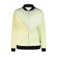 thumbnail image 5 of HAPIMO Flight Jackets for Women Trendy Full Zip Up Coats Fall Fashion Color Block Long Sleeve Outerwear with Pockets Yellow XXL, 5 of 5