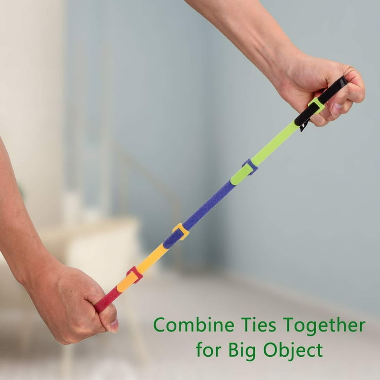 100-Pack Reusable Hook & Loop Cable Ties – 6 Inch Adjustable Cord Straps, Black Microfiber, For Organizing Wires & Cables