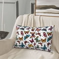 thumbnail image 4 of Plush Throw Pillow Covers, cute butterfly A Pillow Cases with Invisible Zipper, Breathable Microfiber Pillow Cases Standard Size for Sleeping Bedroom Sofa Living Room 16x24, 4 of 5