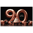 thumbnail image 2 of Elegant 90th Birthday Backdrop Banner with Rose Gold Elements, Birthday Party Decorations, Photography Props, Ideal for Celebrations and Memory Making, 2 of 4