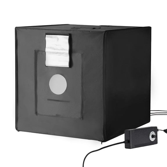 STAWAY 32" x 32" Photo Studio Light Box - 5600K LED Lights, Multi-Angle Shooting, 5 Backdrops, Soft Light Cloth, Portable Design for Professional Product Photography