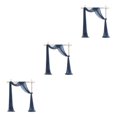 thumbnail image 1 of Ruiboury Wedding Arch Drapes Add Romantic Atmosphere With Wide Application Wedding Arch Draping Fabric Polyester Wedding Valance dark blue 3Set, 1 of 6