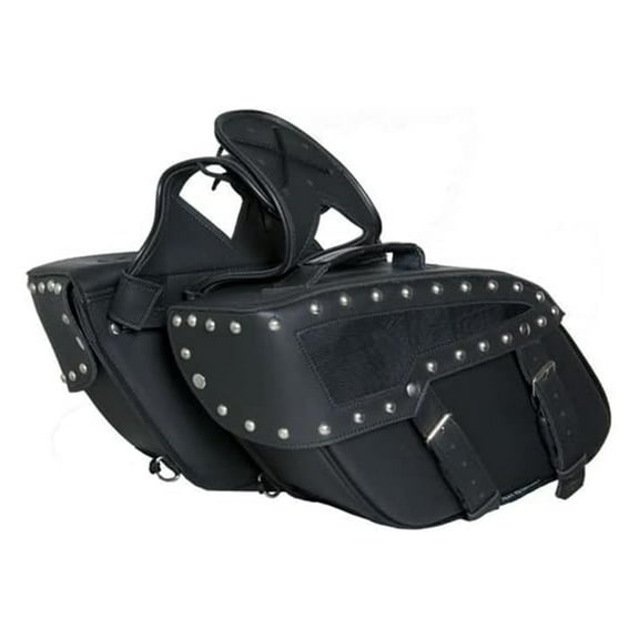 Daniel Smart Motorcycle Saddle Bag - Waterproof & Durable Premium Synthetic Leather with Heat Resistant at the Bottom