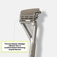 thumbnail image 4 of Set de maquinillas de afeitar Leaf Shave The Leaf Razor, color negro, con soporte y cuchillas, 4 of 7